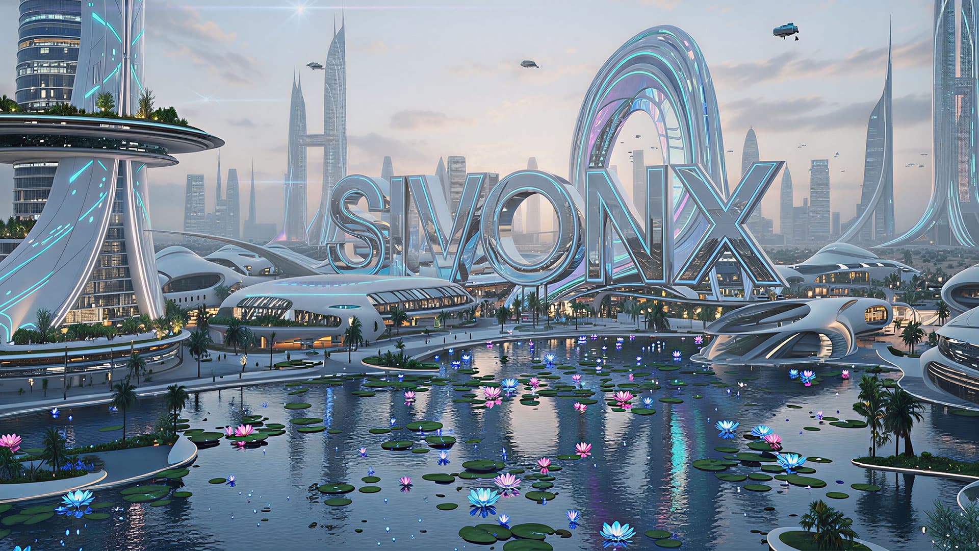 SIVONX Futuristic City Background